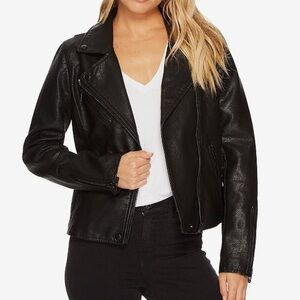 Blank NYC Faux Leather Motto Jacket